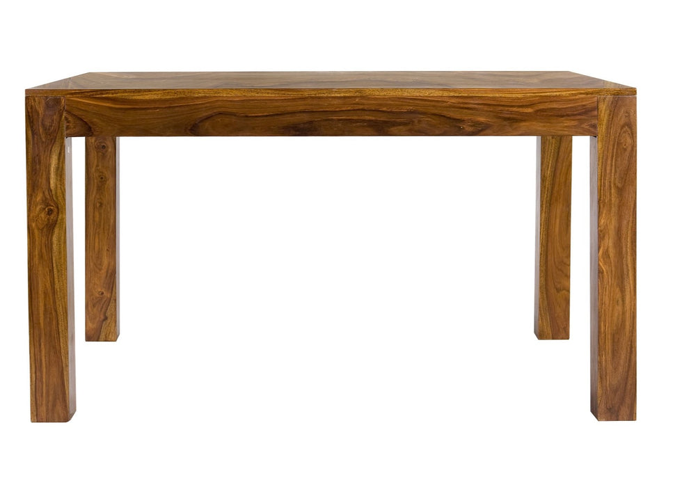 Cube Modern Solid Sheesham Wood Dining Table