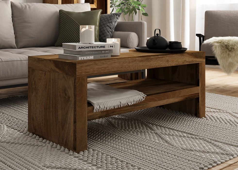 Cube Modern Solid Mango Wood Coffee / TV Table