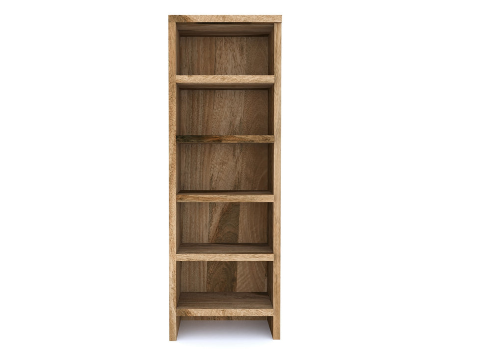 Cube Modern Solid Mango Wood Small Bookcase / DVD Rack