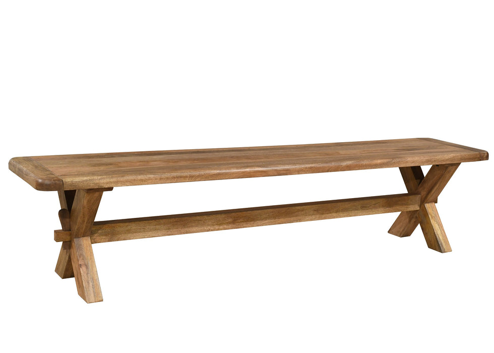 'Dorset' Rustic Solid Mango Wood Large 2m Dining Bench