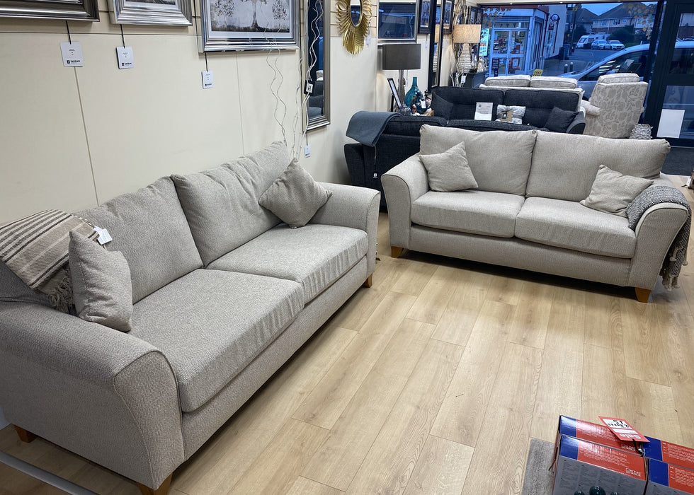 ‘Lottie’ Special Offer Natural Beige Fabric 3 & 2 Seater Sofa Package Deal