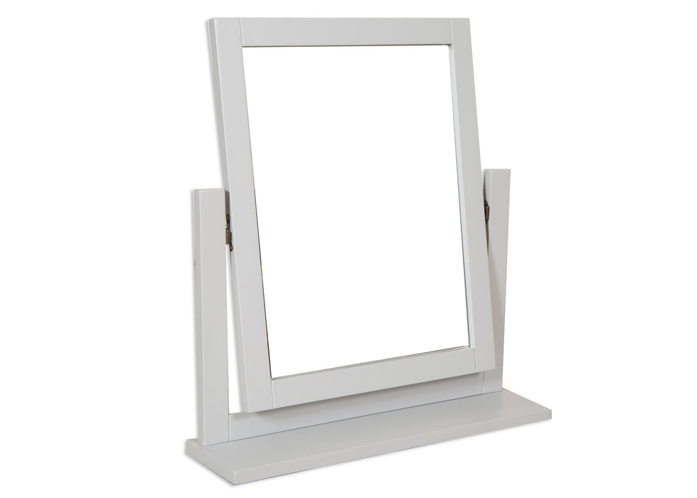 'Oakwood Living' Grey Painted Oak Dressing Table Top Mirror