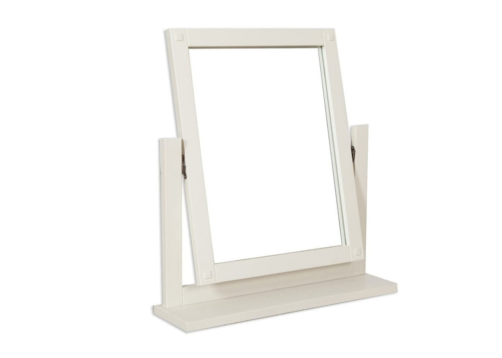 'Oakwood Living' Ivory Painted Oak Dressing Table Top Mirror