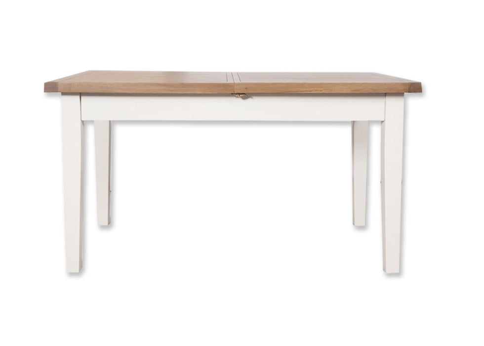 'Oakwood Living' White Painted Oak 1.2 Extending Dining Table