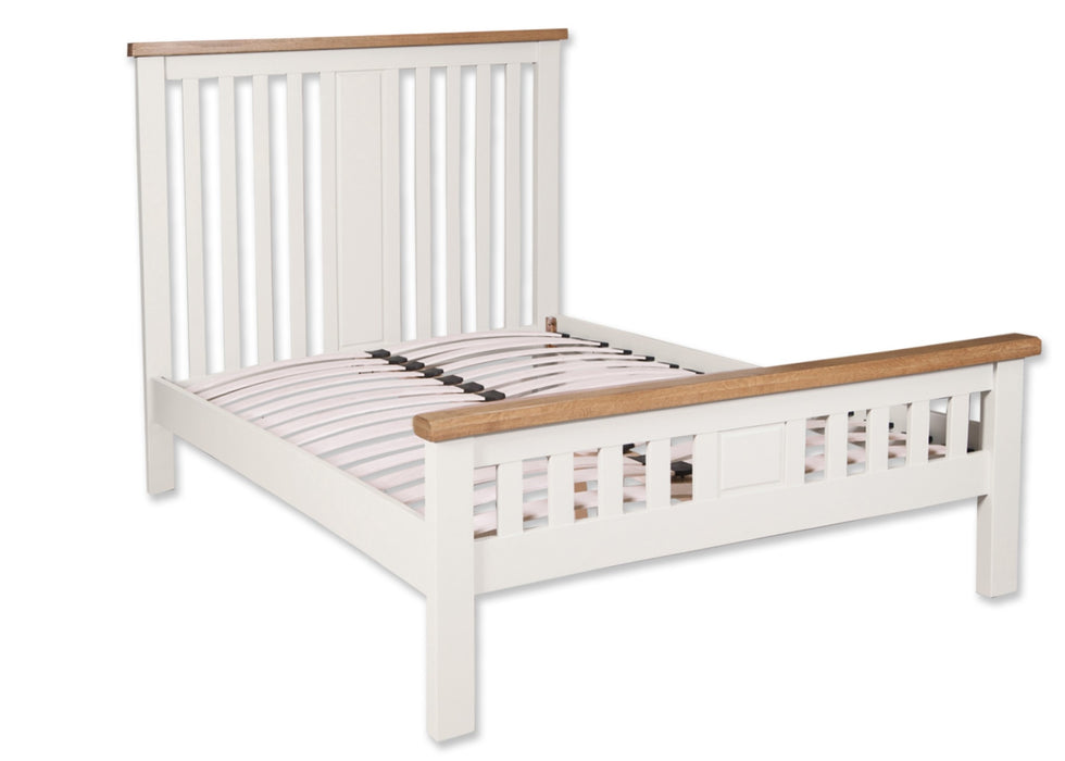'Oakwood Living' White Painted Oak King Size Bed Frame