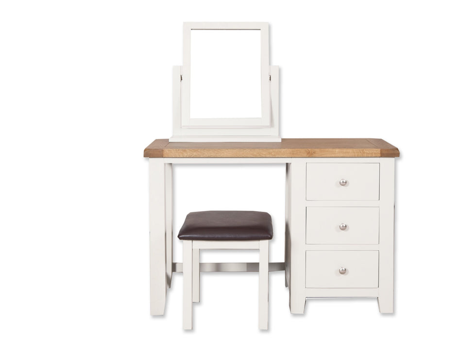 'Oakwood Living' White Painted Oak Dressing Table / Desk