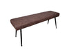 Modern Brown PU Leather Industrial style Kitchen Dining Bench