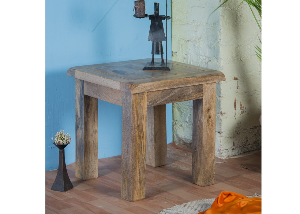 Odisha Solid Chunky Mango Wood Lamp / Side Table
