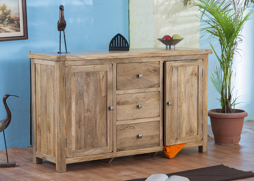 Odisha Solid Chunky Mango Wood Large 2 Door Sideboard