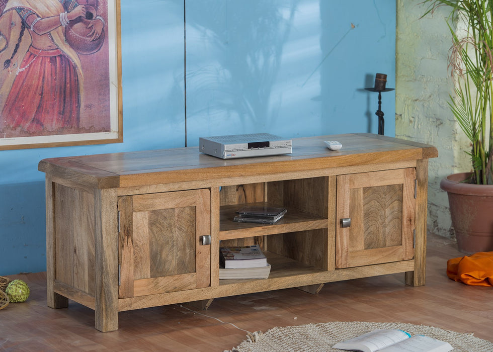 Odisha Solid Chunky Mango Wood Plasma TV Unit