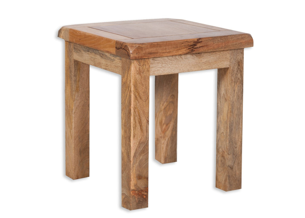 Odisha Solid Chunky Mango Wood Dressing Table Stool