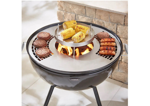 Tower 2-in-1 Sphere Fire Pit and Charcoal BBQ Grill with Handles