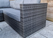 Gozo Deluxe Grey Outdoor Rattan Corner Sofa Adjustable Dining Table Set Furniture Set