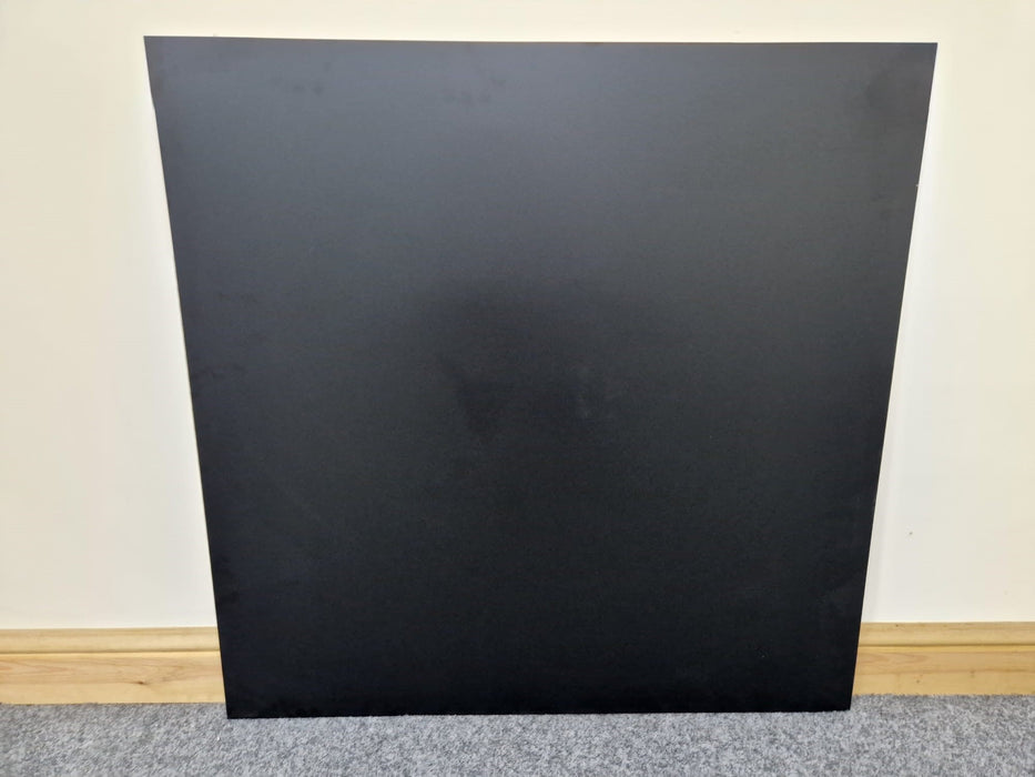 White Marble Black Effect HPL Laminate Fireplace Back Panel & Hearth