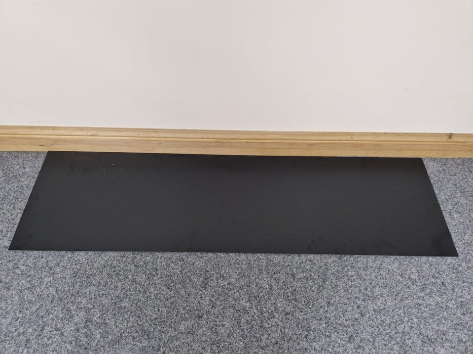 White Marble Black Effect HPL Laminate Fireplace Back Panel & Hearth