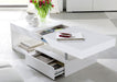 ModaNuvo 'Hope' Modern White Gloss Extending Storage Coffee Table With Drawer