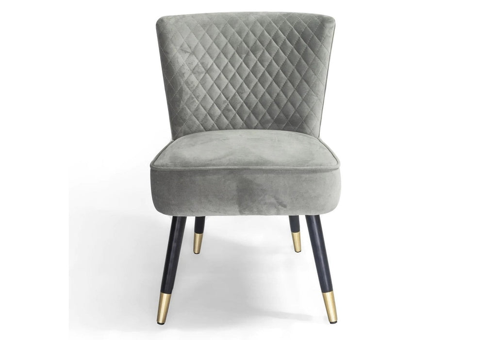 Modern 'Manon' Dining Room Occasional Kitchen Light Grey Velvet Chair