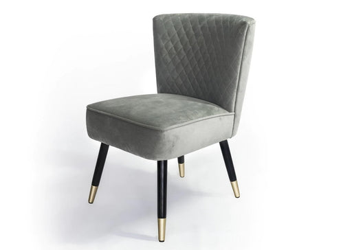 Modern 'Manon' Dining Room Occasional Kitchen Light Grey Velvet Chair