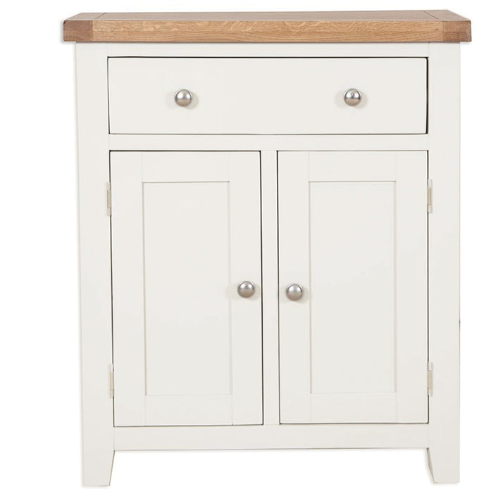 solid oak ivory cream painted living room hallway furniture cabinet sideboard storage unit