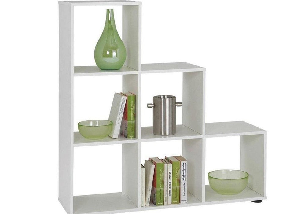 SlumberHaus Mega 1 White Modern Bookcase