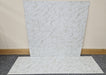 White Marble Effect HPL Laminate Fireplace Back Panel & Hearth Set