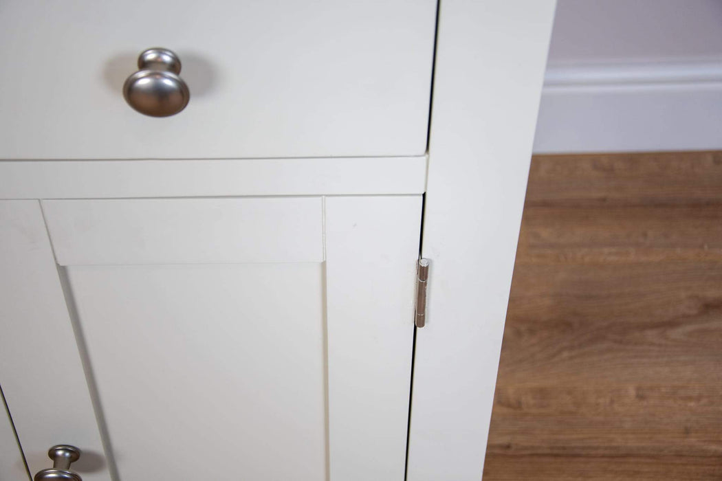 solid oak ivory cream painted living room hallway furniture cabinet sideboard storage unit