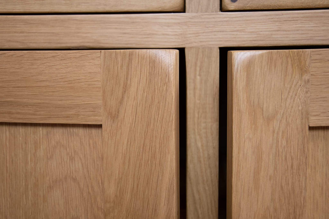 solid oak hall way dining living room small sideboard unit storage cupboard furniture