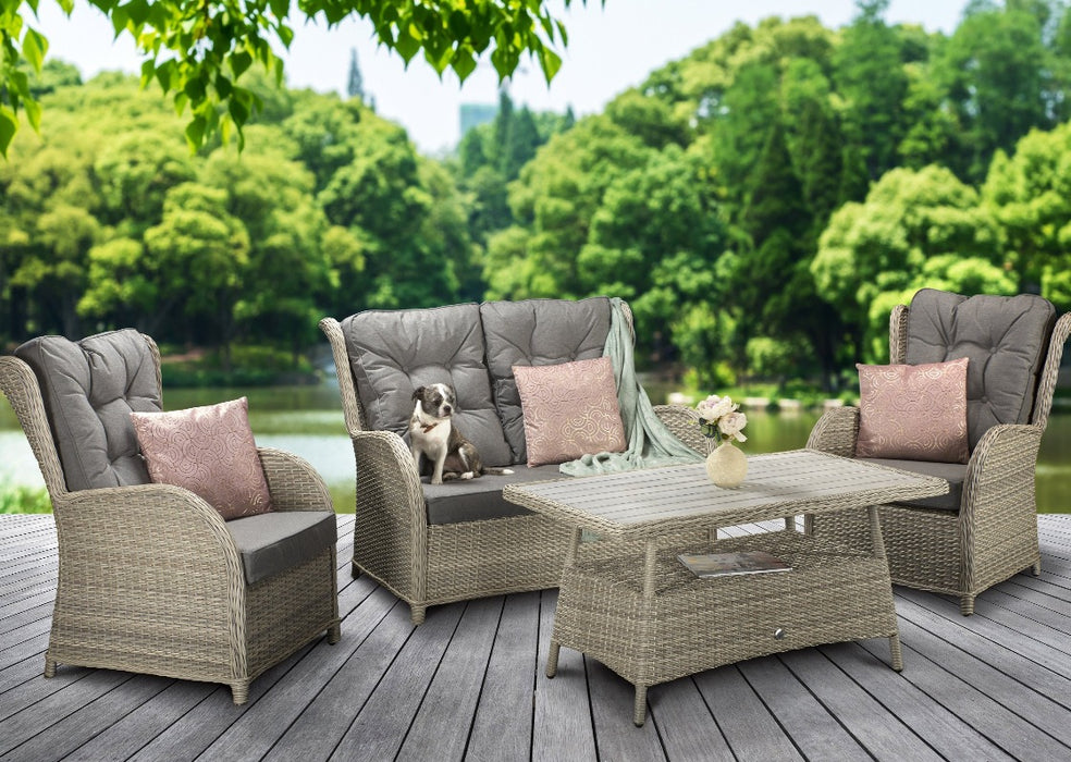 Meghan Rattan Sofa Set, MEGH0297 Rattan Set, Signature Weave Rattan, Cream Rattan Sofa Set, Rattan Supper Table Set, Grey Rattan Sofa Set, Luxury Rattan, Wayfair Rattan, Wayfair Garden Furniture, Maldives Rattan Sofa Set, 4 Seater Rattan Set, 