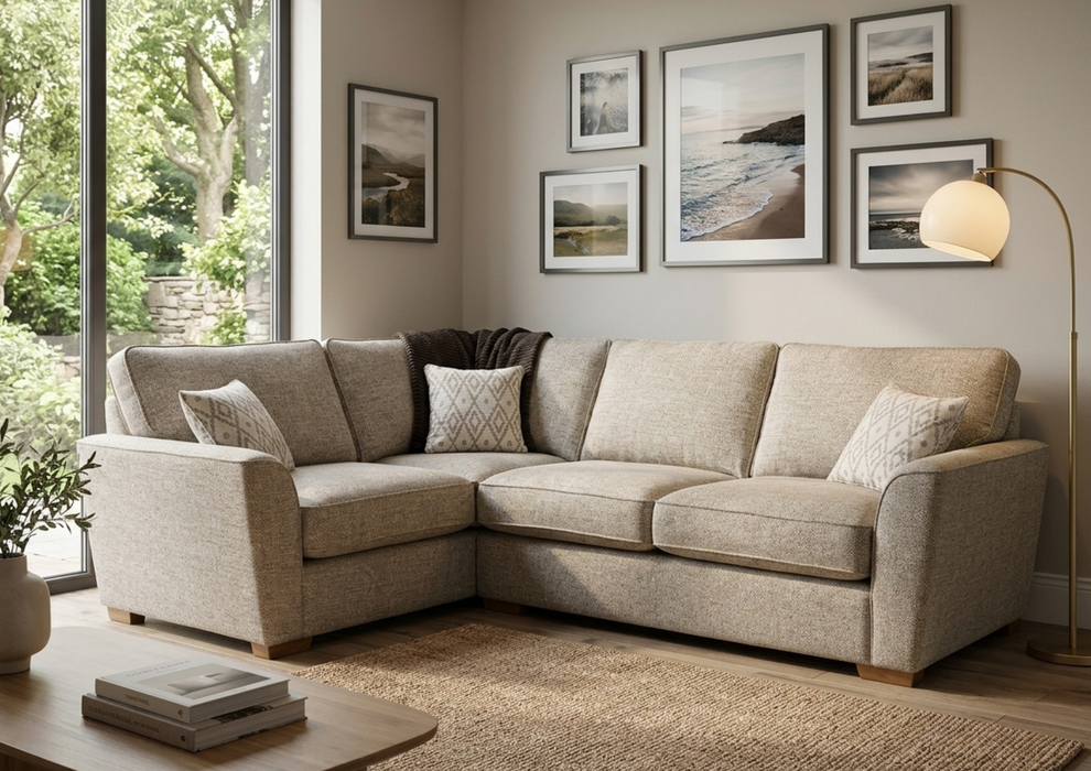 'Fantasia' Corner Sofa - Available In a Wide Range Of Fabric Colours