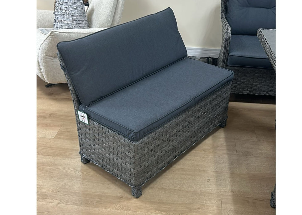 2026 NEW 'Hawaii' Grey Rattan Curved Corner Sofa Set All Weather Water-Resistant Cushions