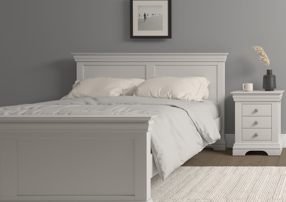 Bordeaux Ivory Painted 4ft 6 Double Bed Frame