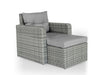 Rio Outdoor Grey Corner Sofa Coffee Table Furniture Set with Armchair and Stools