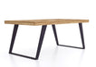'Oakwood Living' Agra Industrial Style Coffee Table Mango Parquet Metal Legs