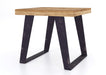 'Oakwood Living' Agra Industrial Style Lamp Table Mango Parquet Metal Legs