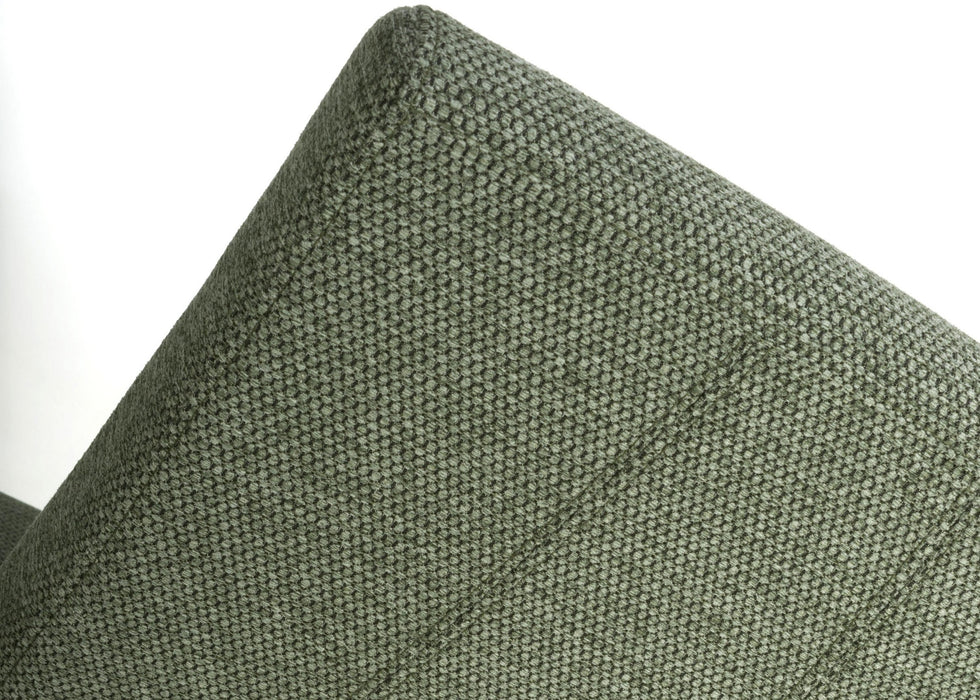 Set of 2 Baxter Weave Green Dining Chairs with Natural Legs