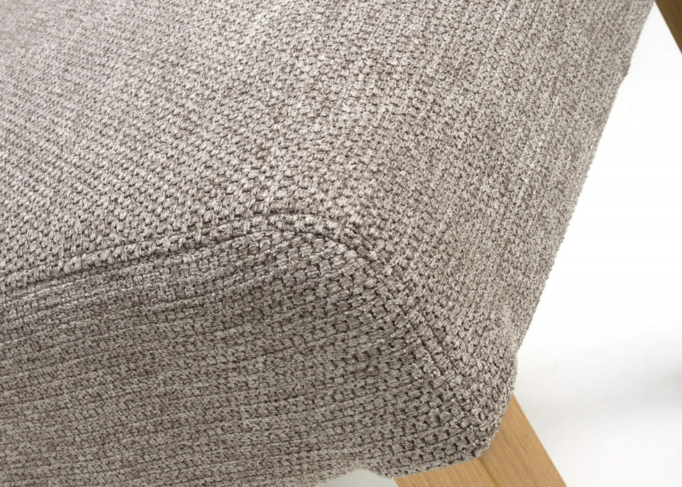 Set of 2 Baxter Weave Mocha Dining Chairs with Natural Legs