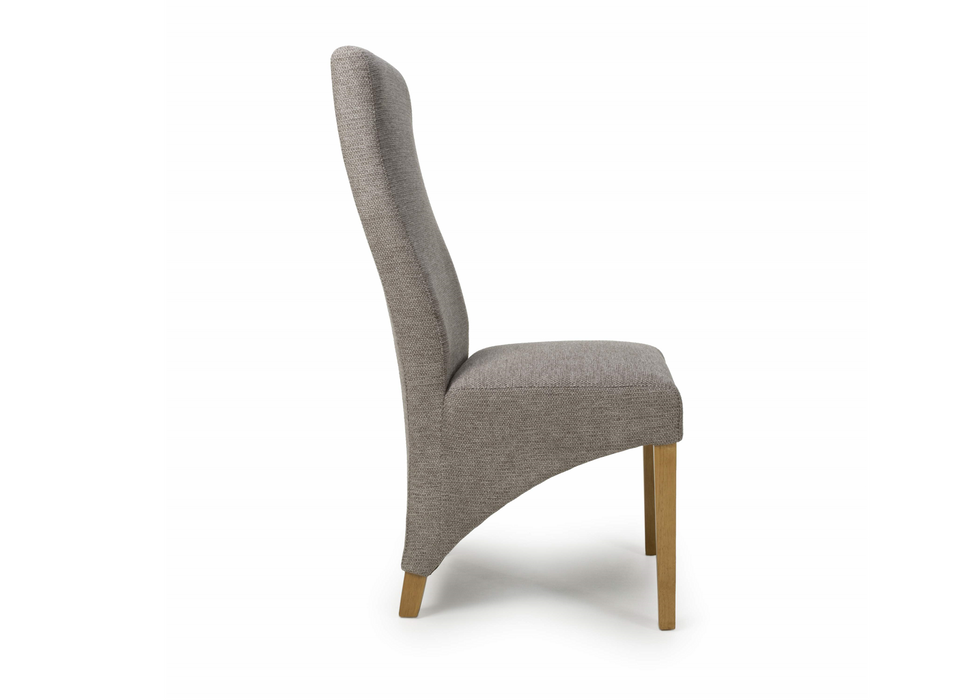 Set of 2 Baxter Weave Mocha Dining Chairs with Natural Legs