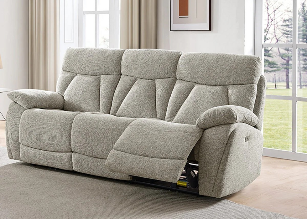 'Boston' Electric Power Recliner Sofa Collection Lisbon Beige - Sofas, Chair & Corner