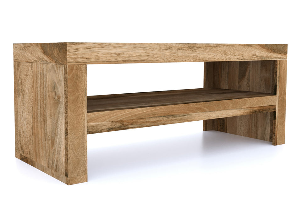 Cube Modern Solid Mango Wood Coffee / TV Table