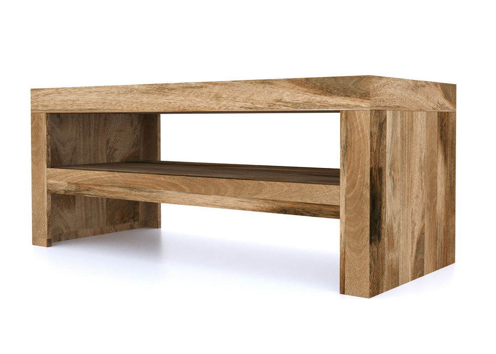 Cube Modern Solid Mango Wood Coffee / TV Table