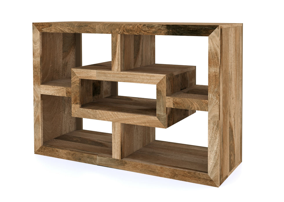 Cube Modern Solid Mango Wood TV Sideboard Cabinet Unit