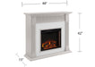 Chessing Penny-Tiled Electric Fireplace Suite Ceramic Tile Surround & Fire