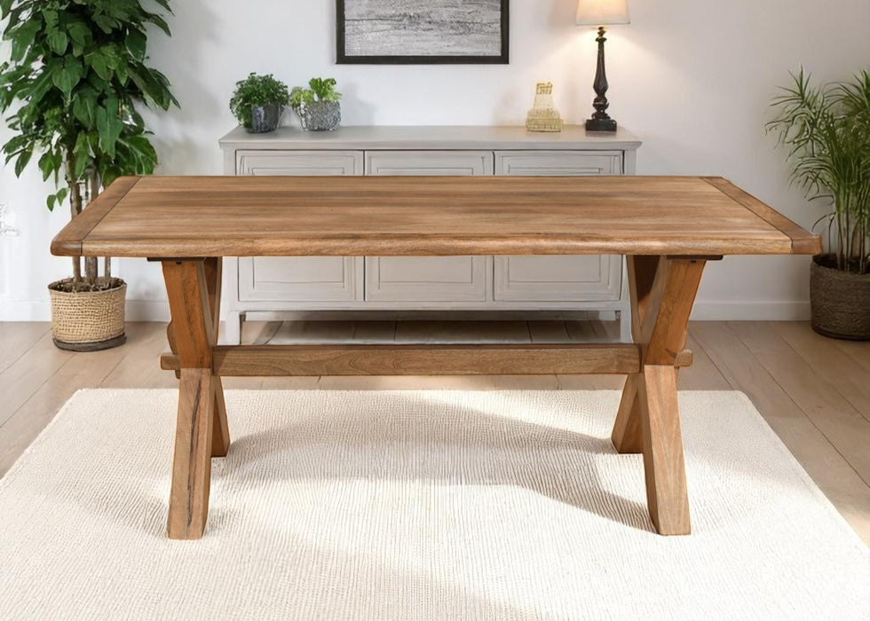 'Dorset' Rustic Solid Mango Wood Large 2m Dining Table