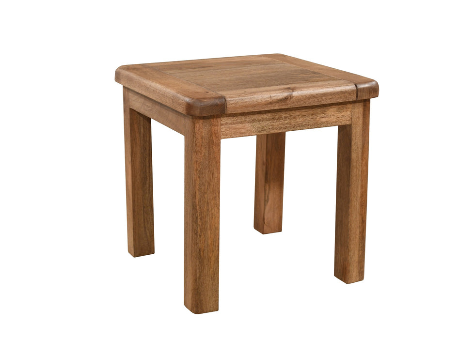 'Dorset' Rustic Solid Mango Wood Lamp / Side Table
