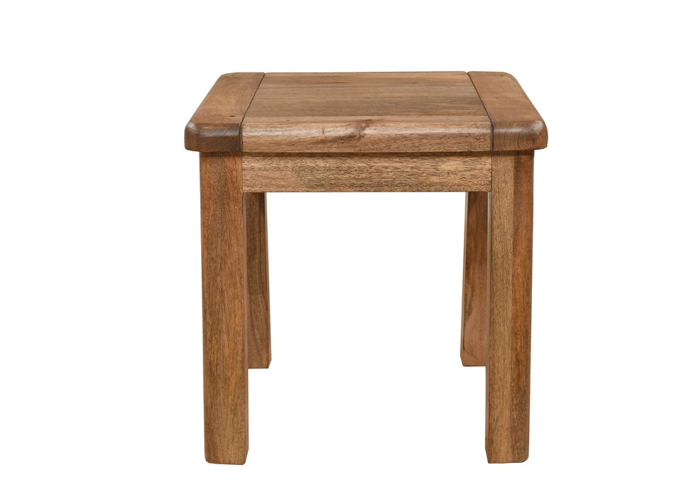 'Dorset' Rustic Solid Mango Wood Lamp / Side Table