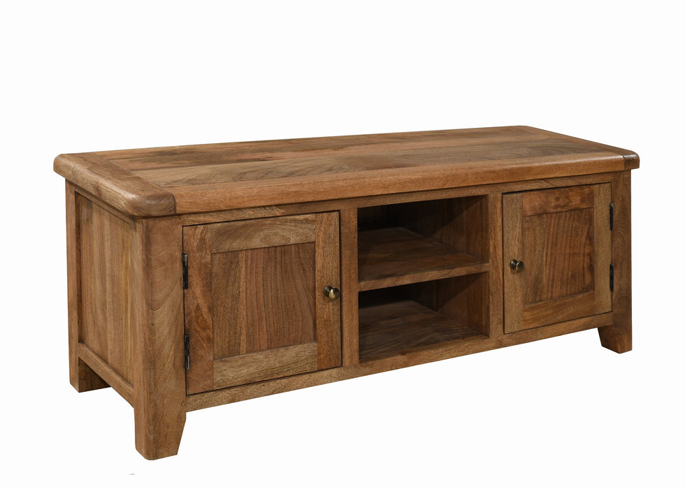 'Dorset' Rustic Solid Mango Wood Large Plasma TV Unit