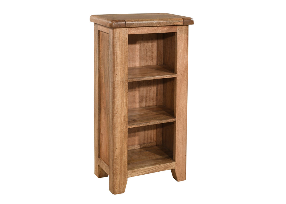 'Dorset' Rustic Solid Mango Wood Small Bookcase / DVD Rack