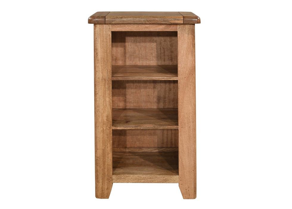 'Dorset' Rustic Solid Mango Wood Small Bookcase / DVD Rack
