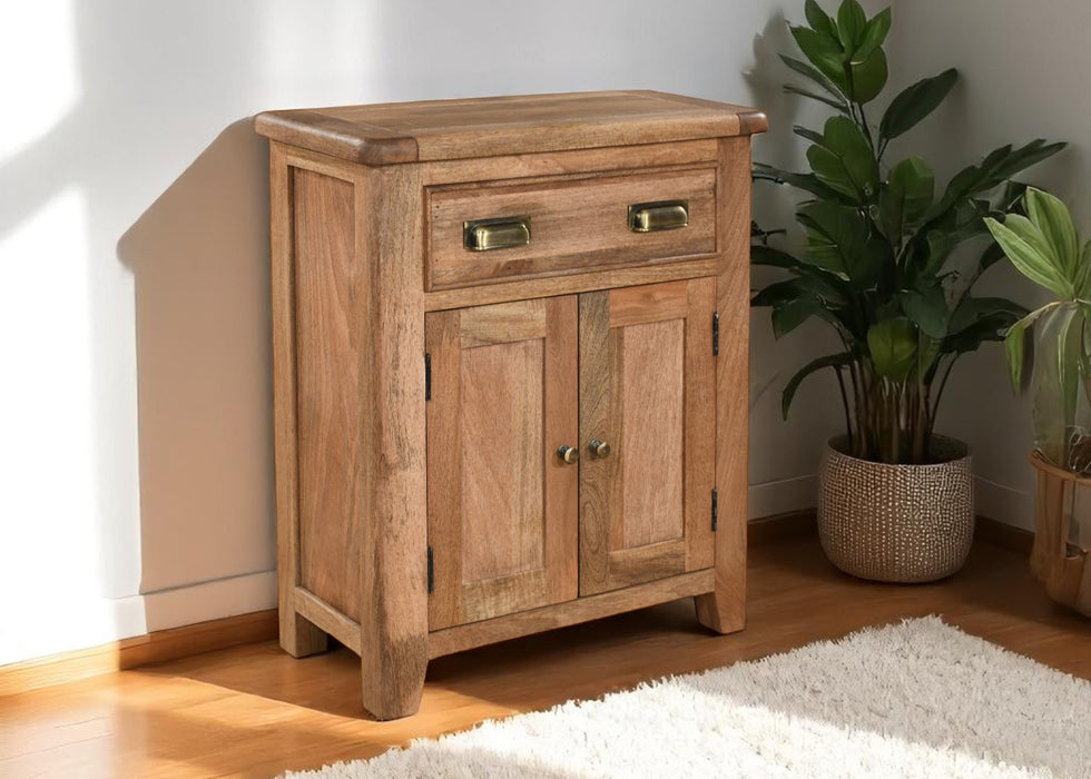 'Dorset' Rustic Solid Mango Wood Small Hall Cabinet Sideboard