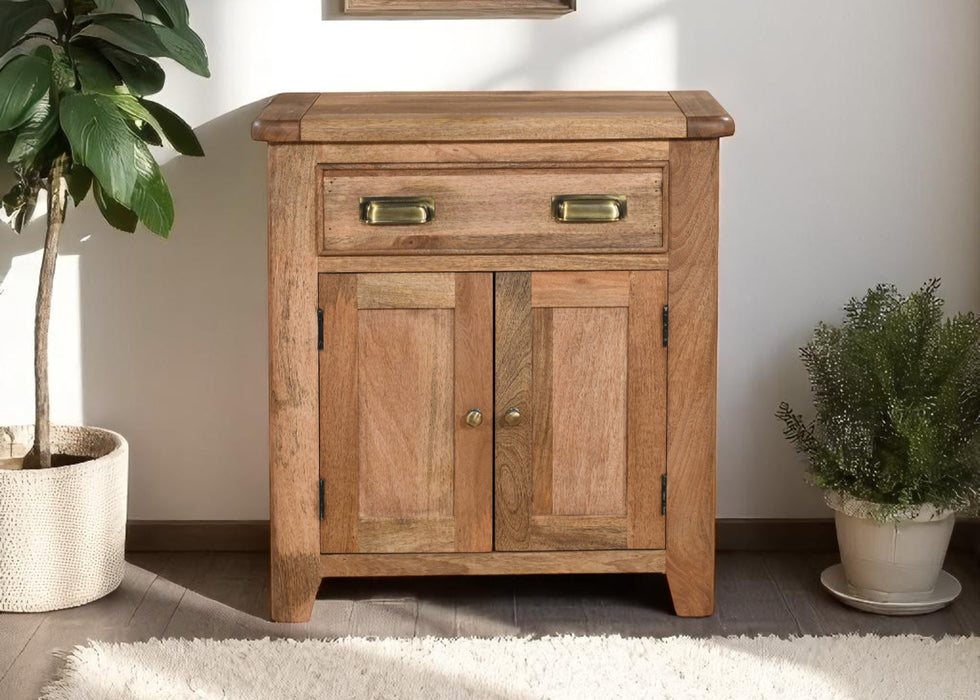 'Dorset' Rustic Solid Mango Wood Small Hall Cabinet Sideboard